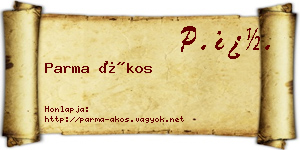 Parma Ákos névjegykártya